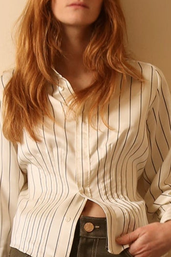 STRIPED SILK SHIRT