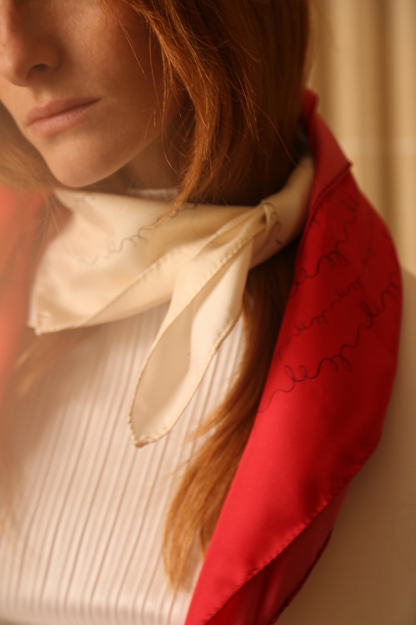 SPIRAL SILK SCARF