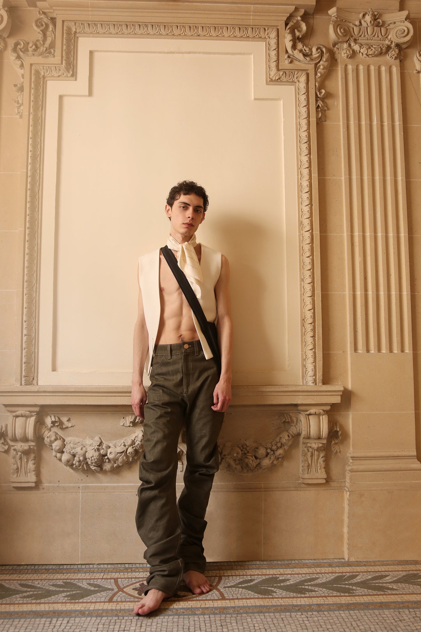 Gilet pur laine douce écrue