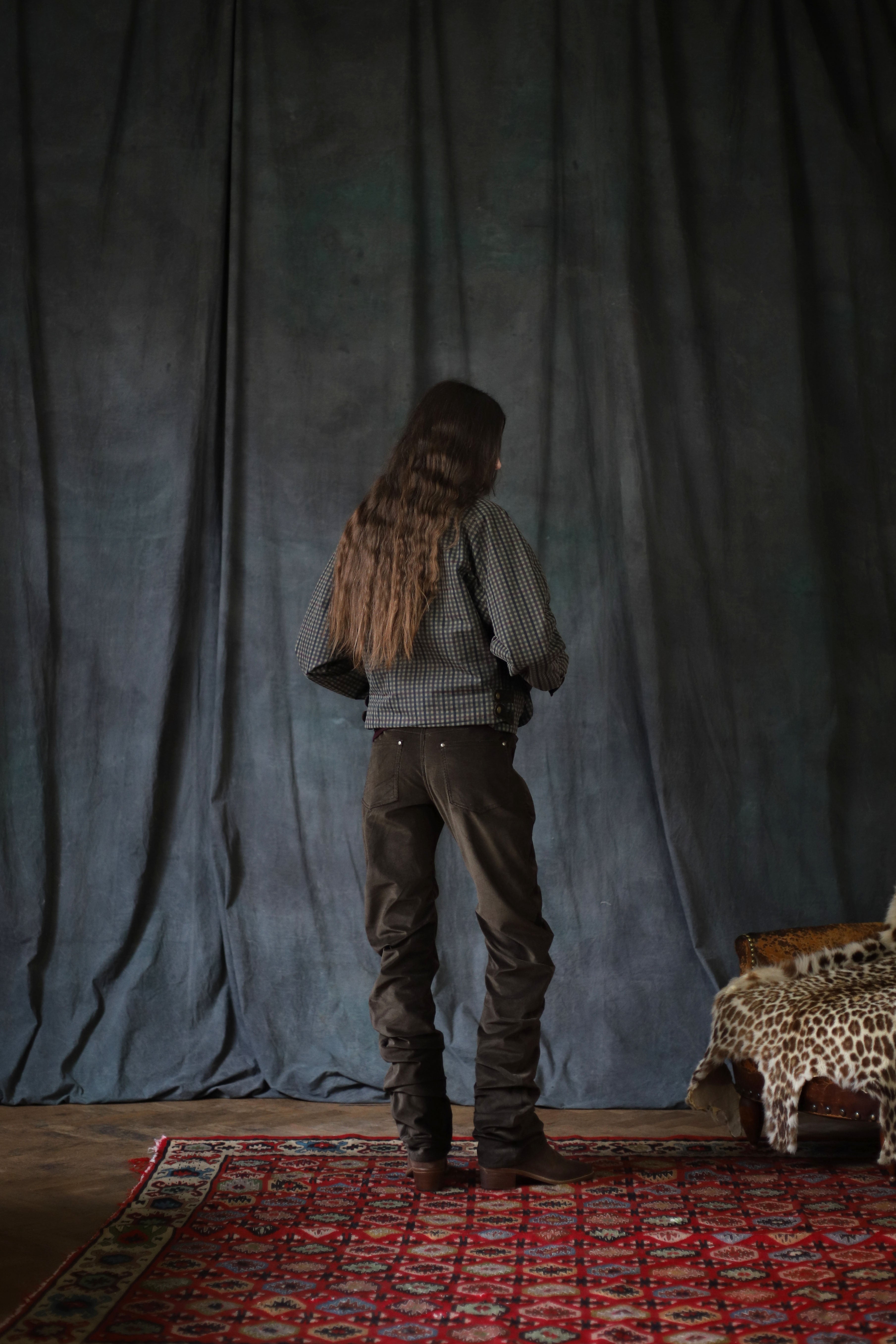 Corduroy Draped Pants
