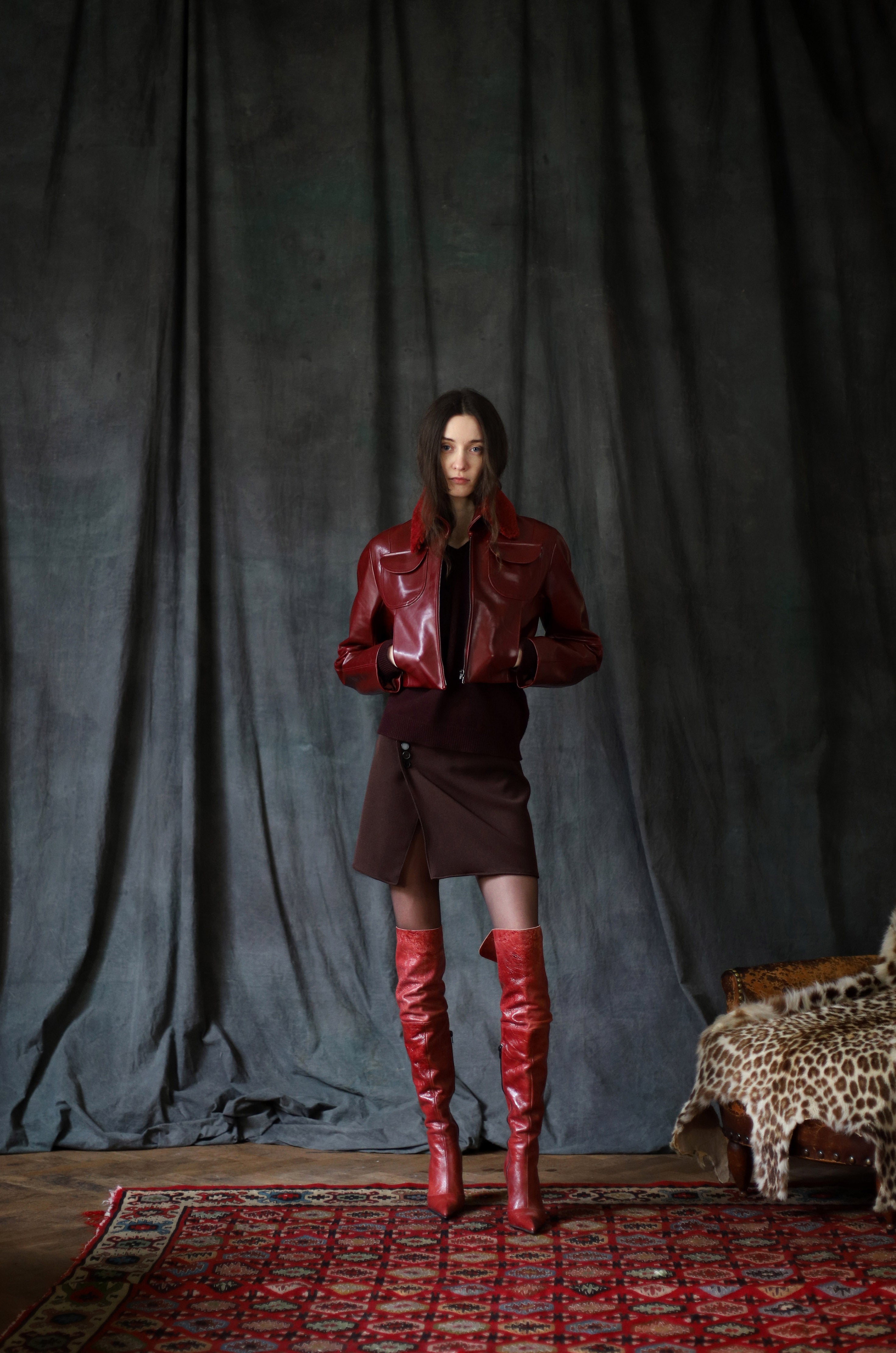 RED LEATHER JACKET
