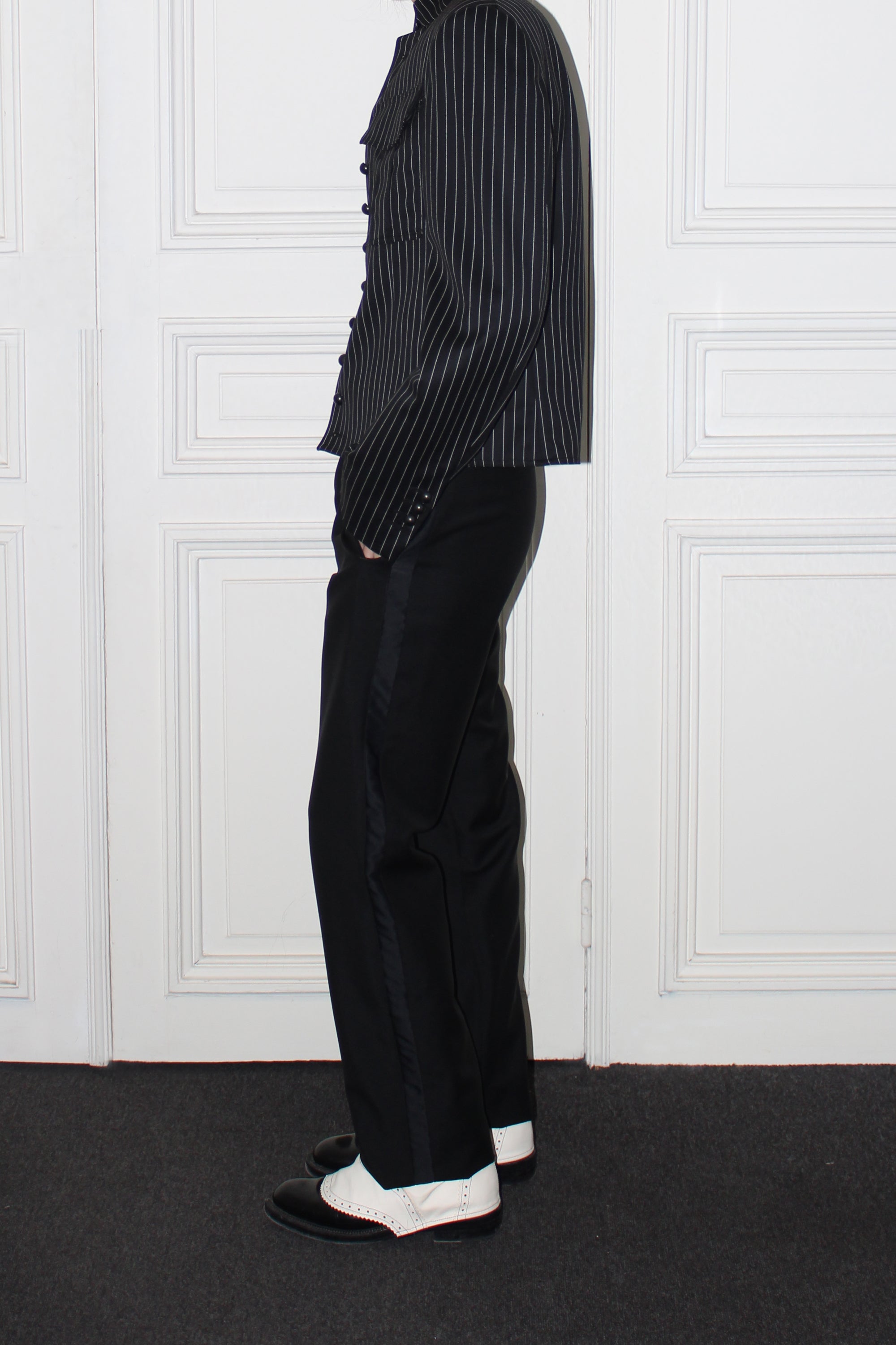 BLACK SMOKING PANTS
