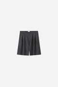 DOUBLE PLEATED BERMUDAS GREY
