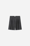 DOUBLE PLEATED BERMUDAS GREY
