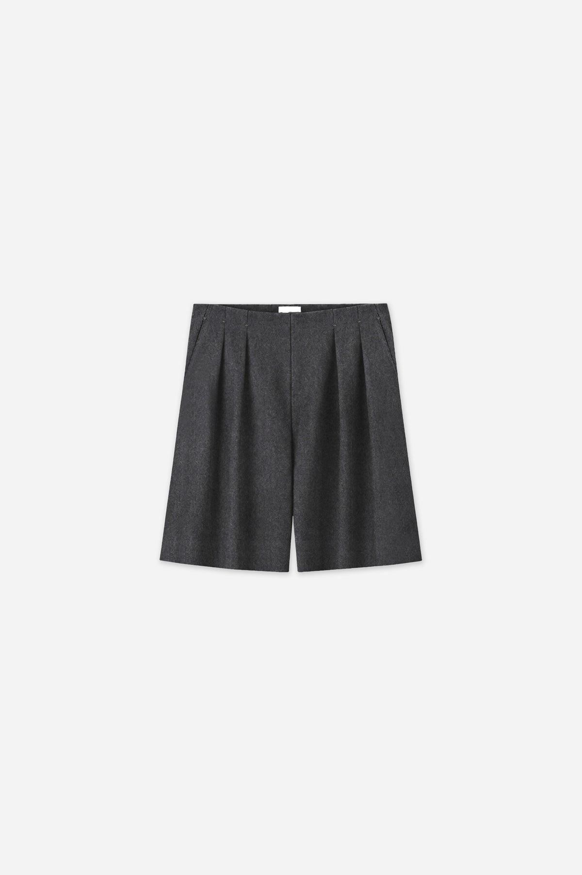DOUBLE PLEATED BERMUDAS GREY