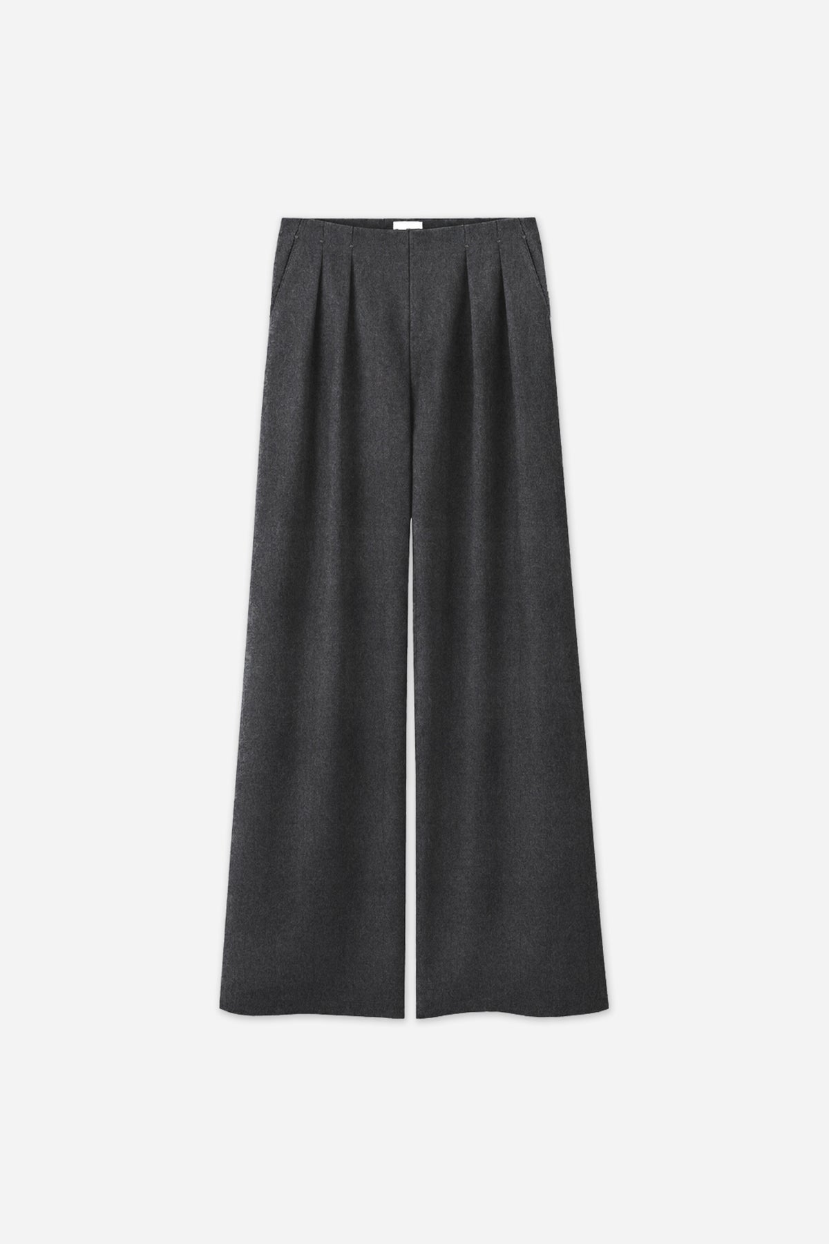 DOUBLE PLEATED PANTS GREY