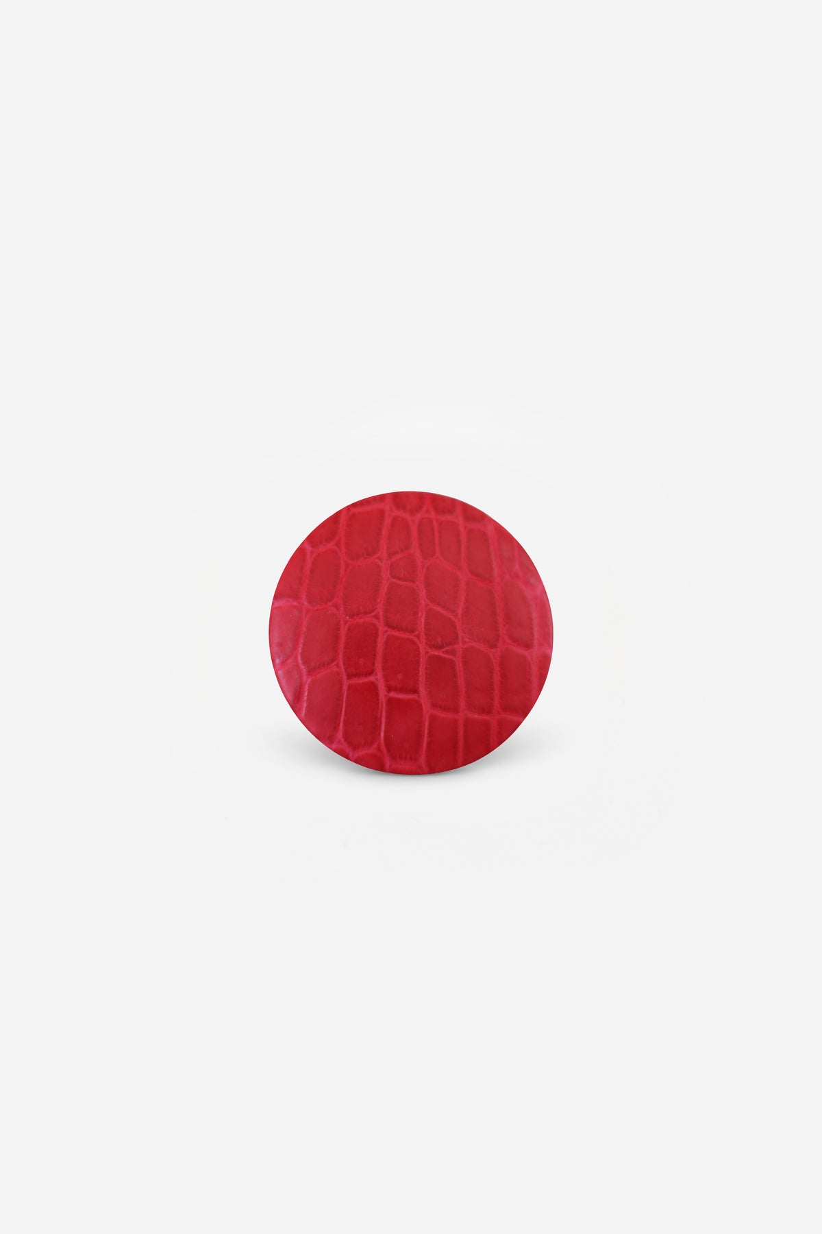 LEATHER PINBACK BUTTON L