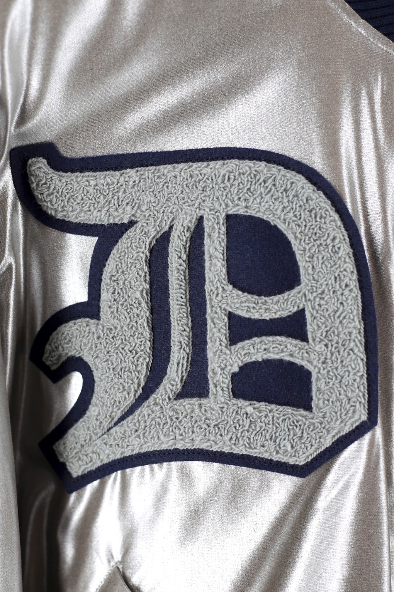 Silver Silk Bomber Jacket