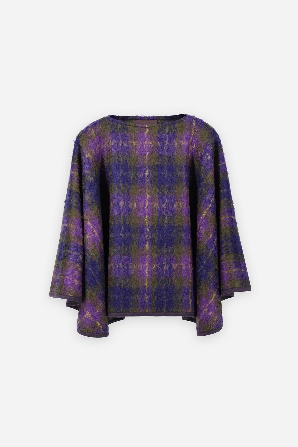 MOHAIR TARTAN CAPE