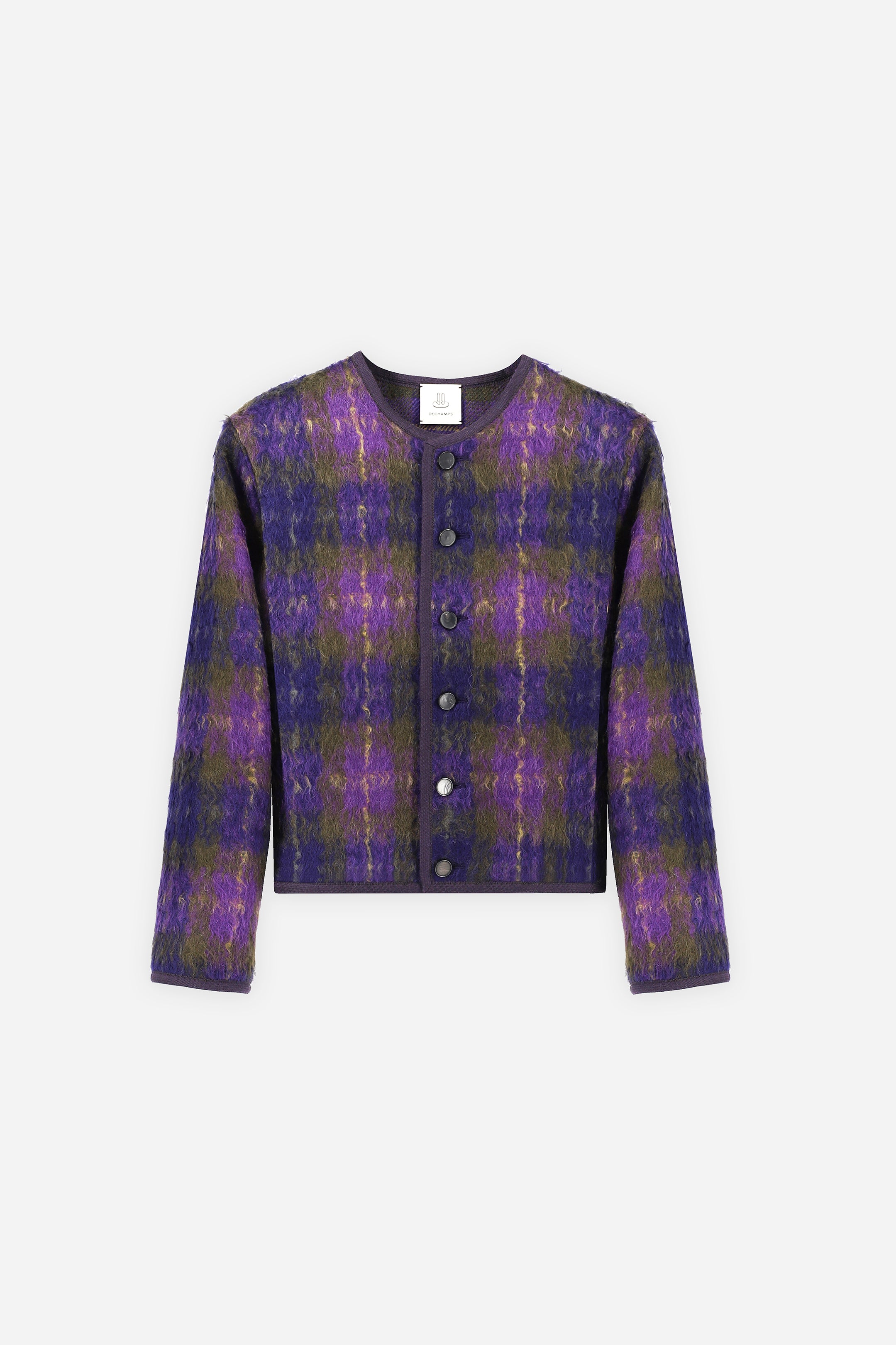 MOHAIR TARTAN CARDIGAN