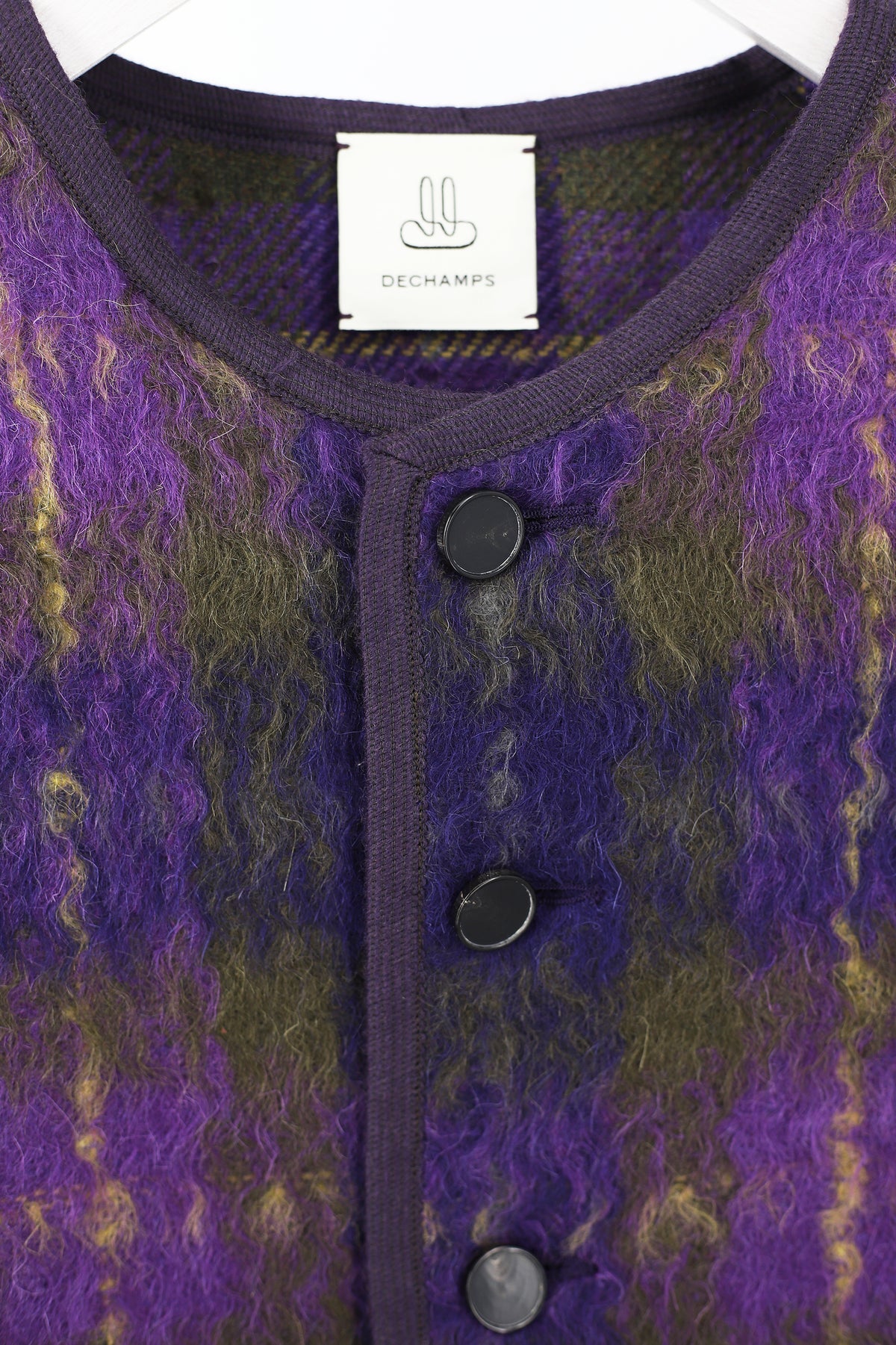 MOHAIR TARTAN CARDIGAN