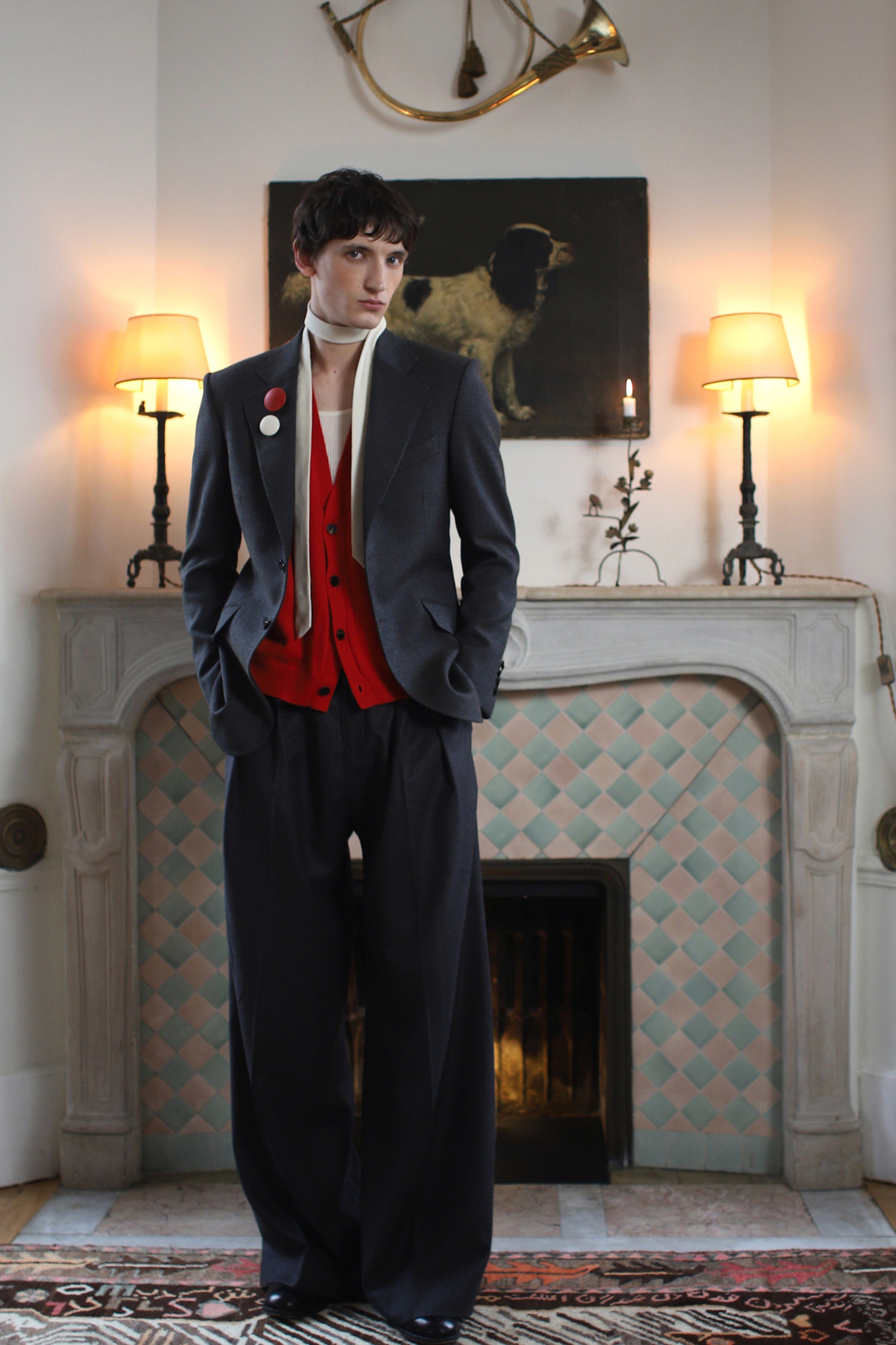 Signature Cashmere Cardigan Red