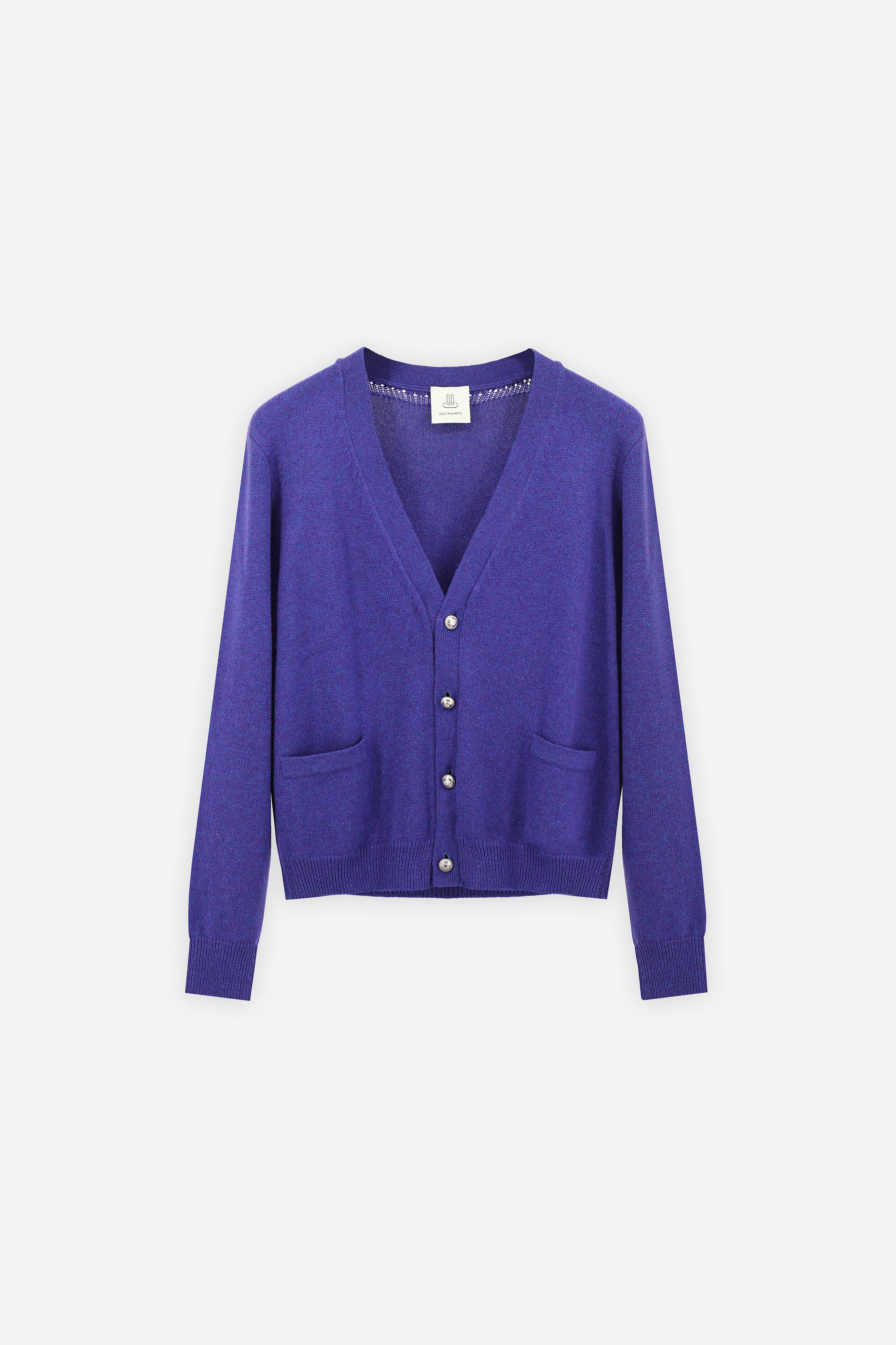 Signature Cashmere Cardigan Violet Melange