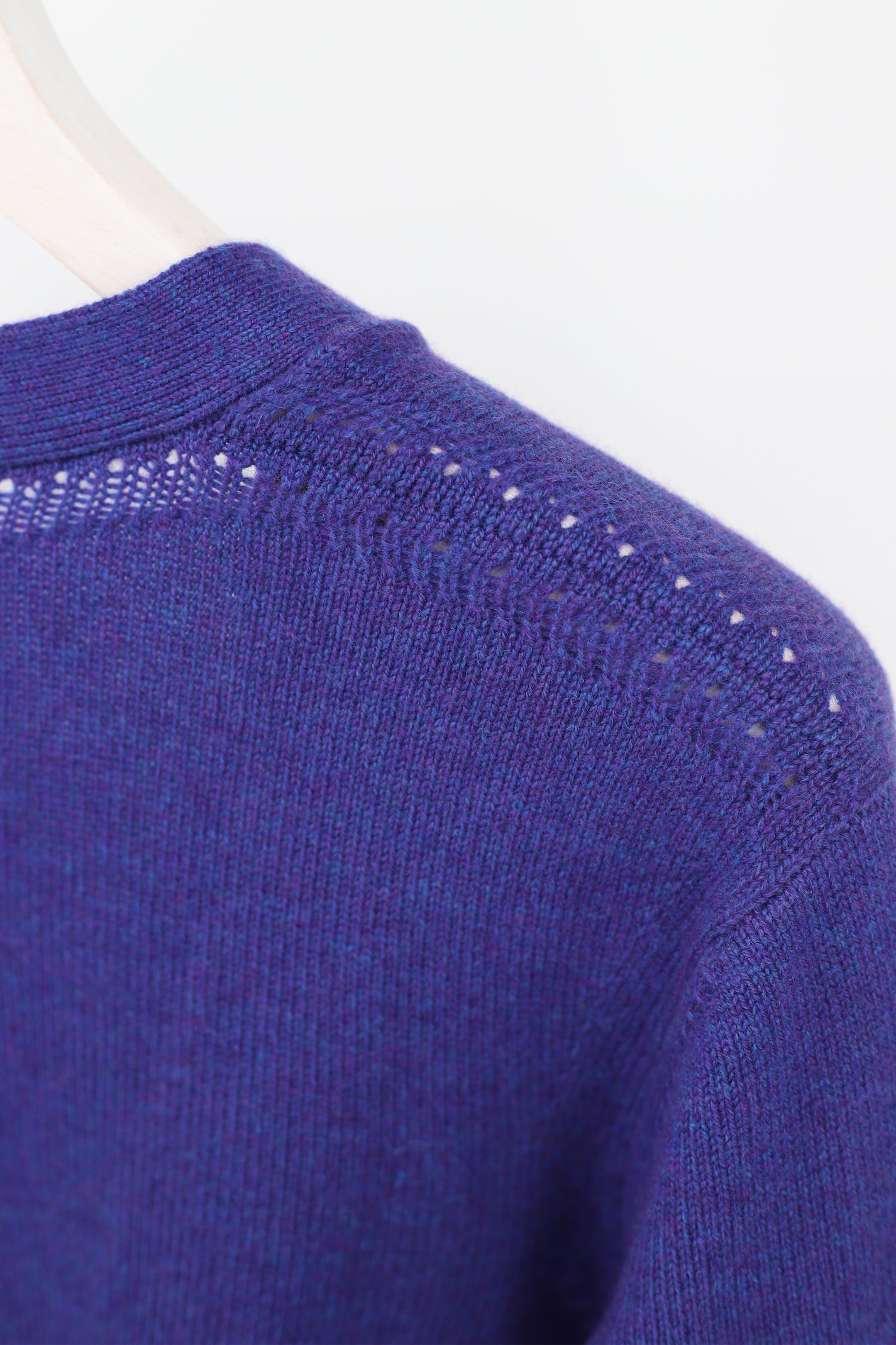 Signature Cashmere Cardigan Violet Melange