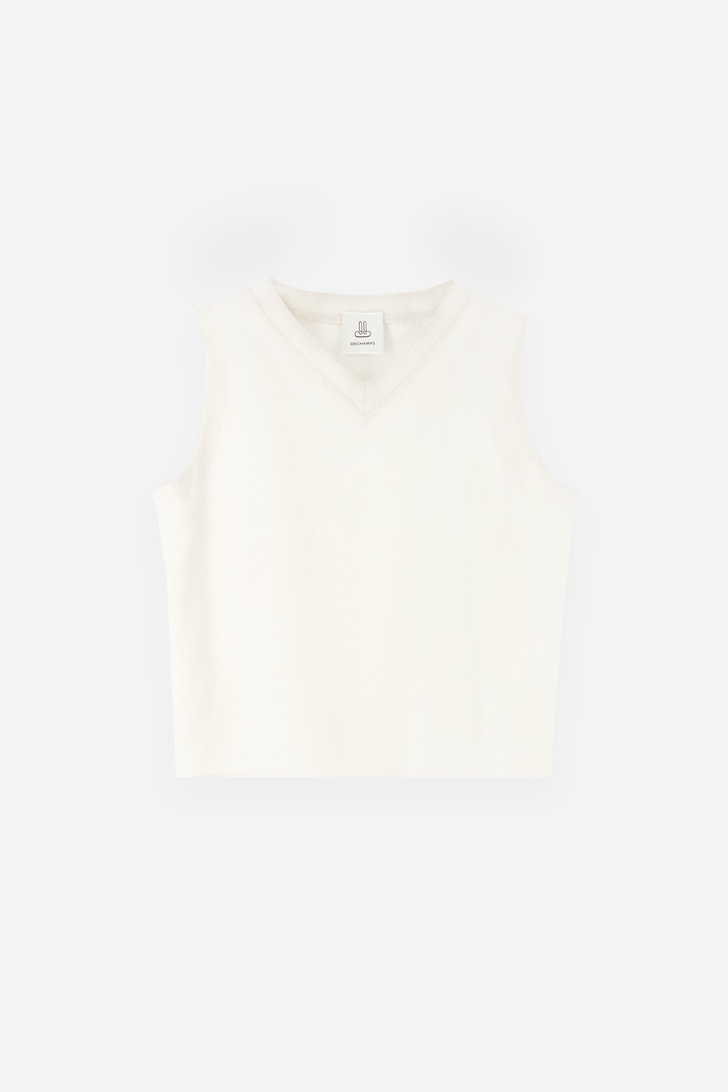 TAILOR TANK TOP IN IVORY WOOL