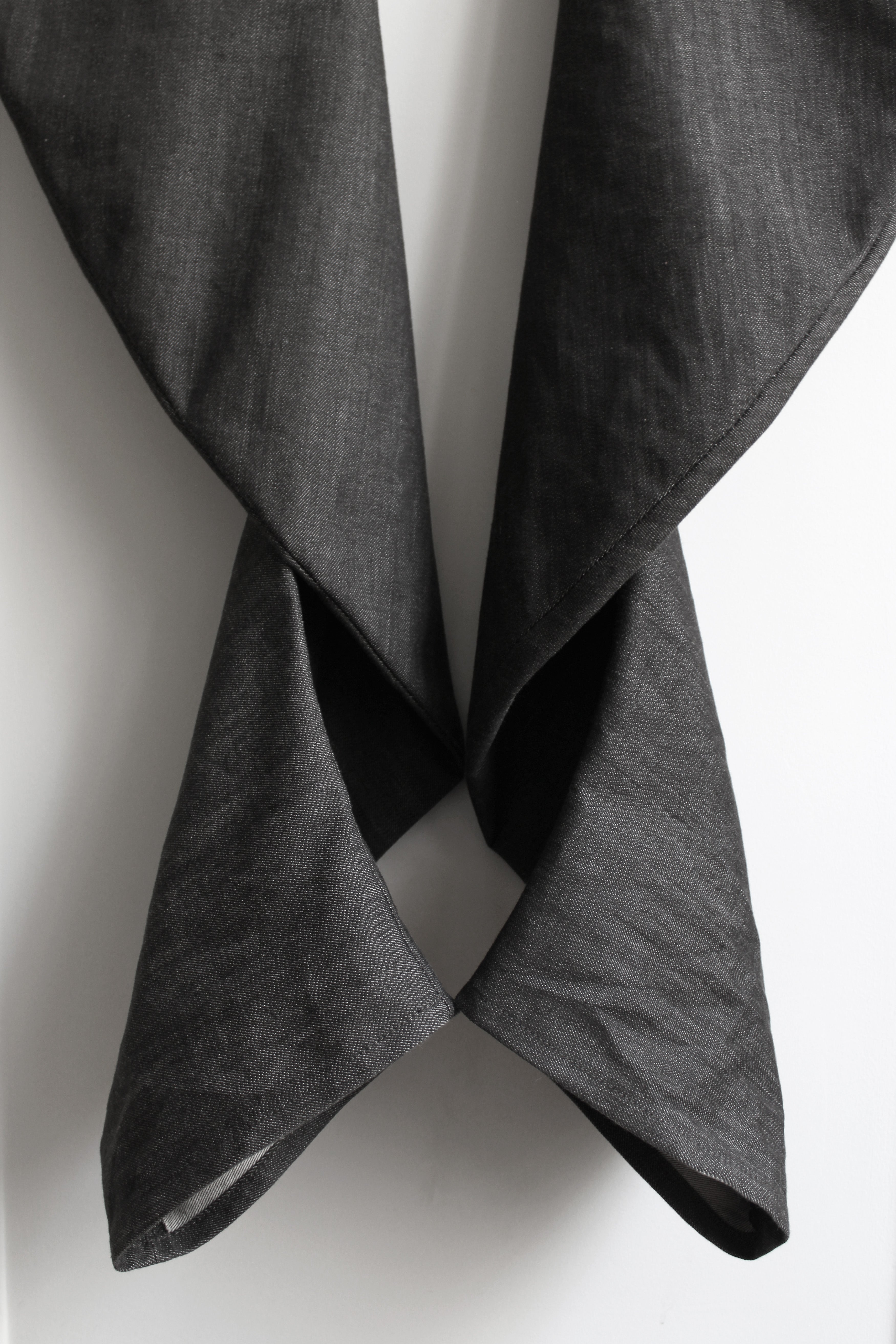 GRAPHITE DRAPED JEANS