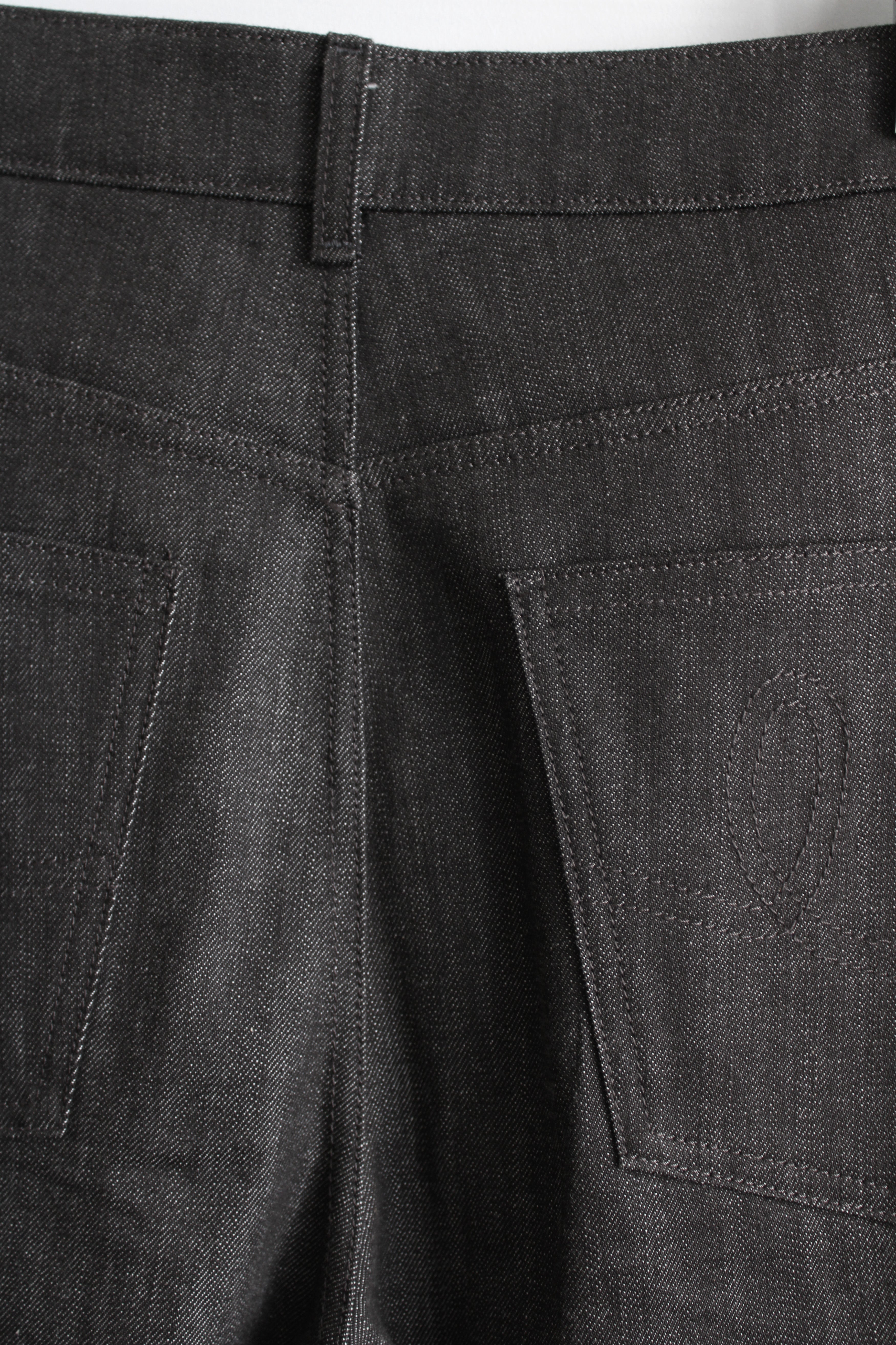 GRAPHITE DRAPED JEANS