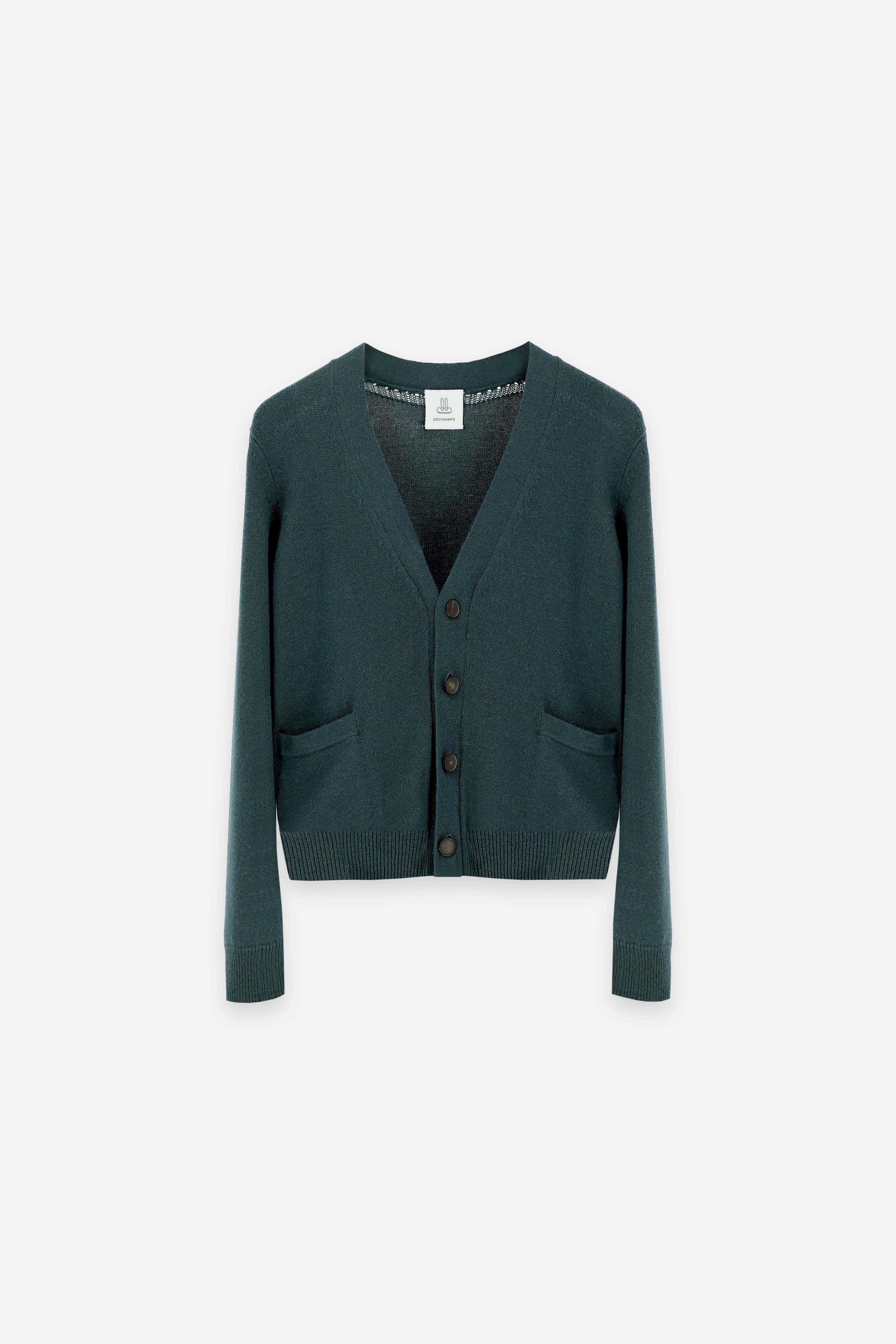 Signature Cashmere Cardigan Forest Green