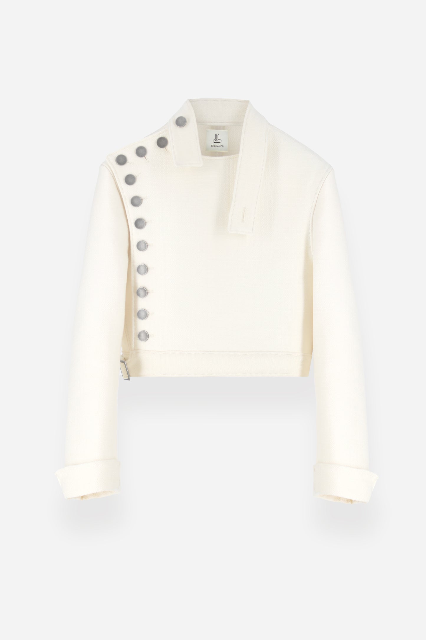 CROPPED FENCING JACKET IN SILK WOOL