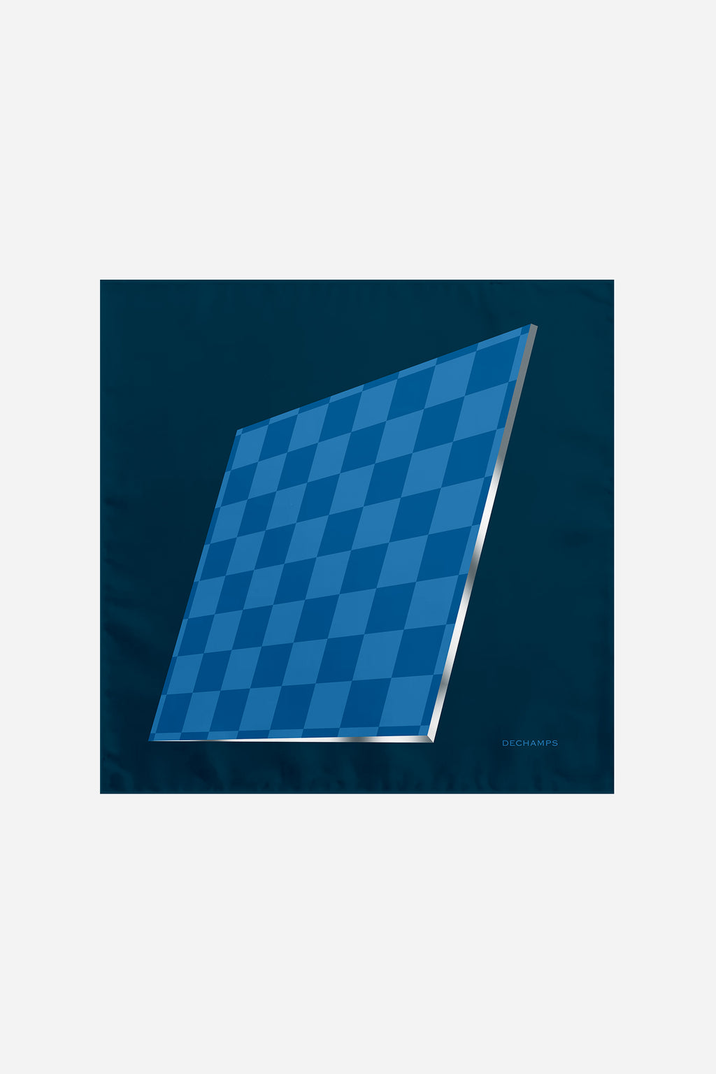 CHESSBOARD SILK SCARF