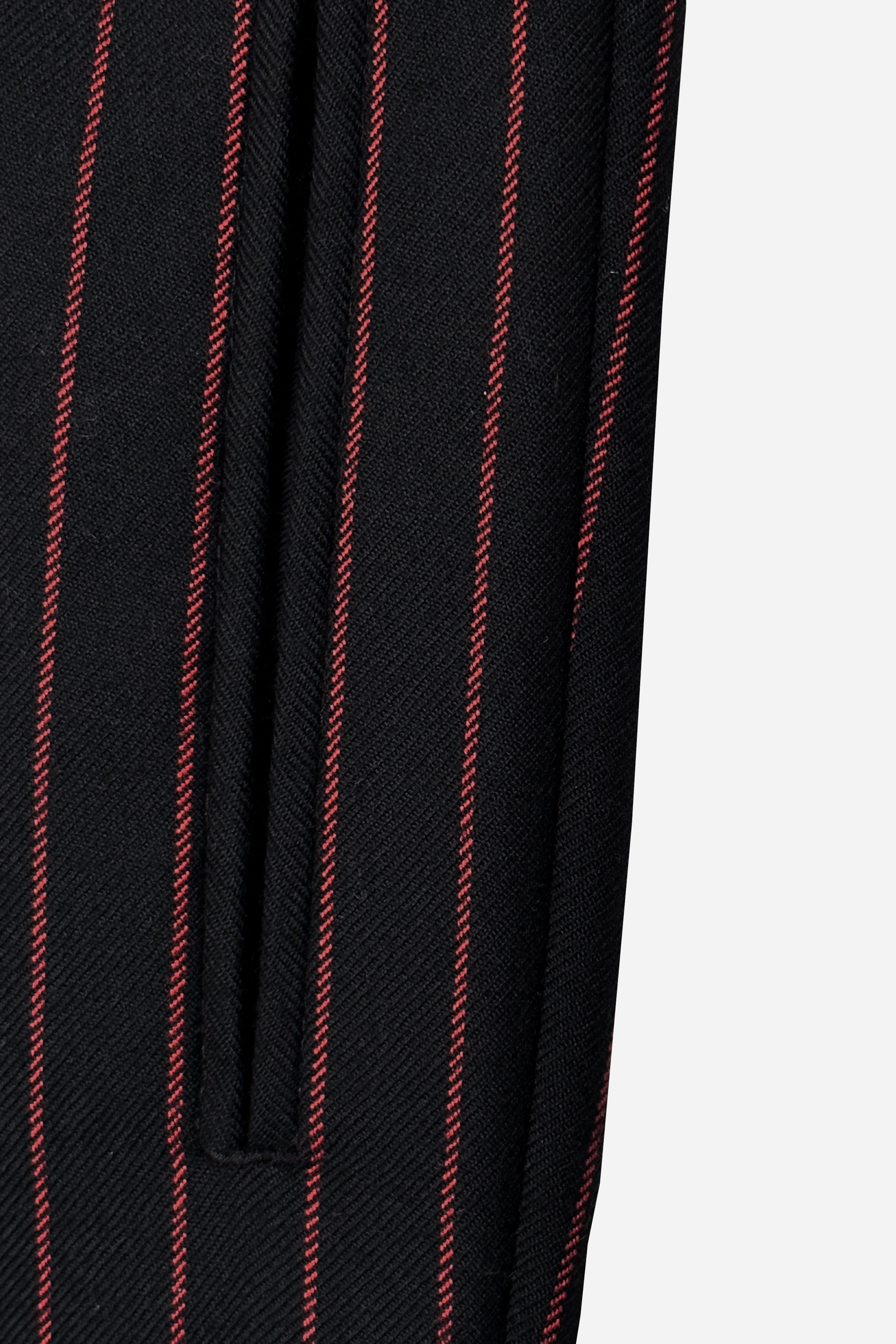 RED PINSTRIPED PANTS